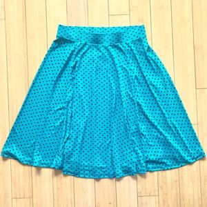 NWT! Land’s End Teal/Navy Matte Jersey Skirt